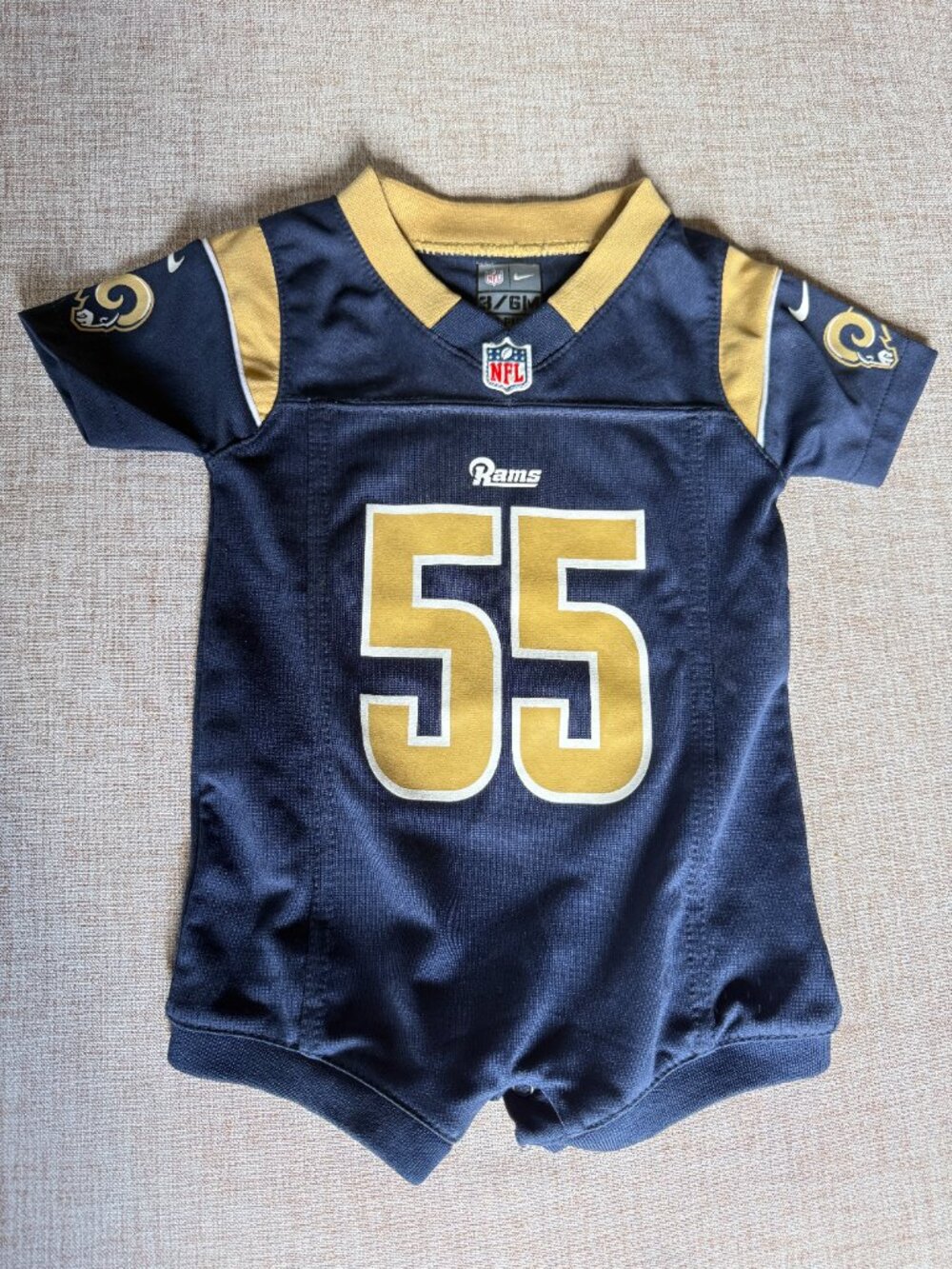 Rams Infant Onesie Jersey No 55 Laurinaitis